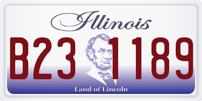 IL license plate B231189