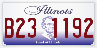 IL license plate B231192