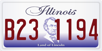 IL license plate B231194