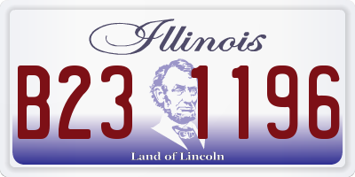 IL license plate B231196