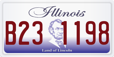 IL license plate B231198