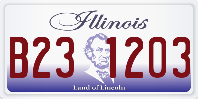 IL license plate B231203