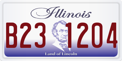IL license plate B231204