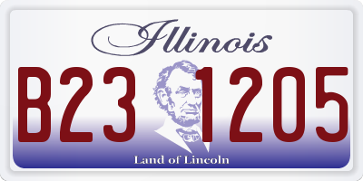 IL license plate B231205