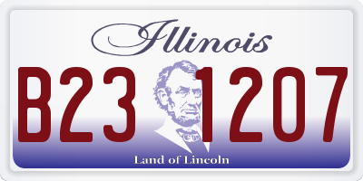 IL license plate B231207
