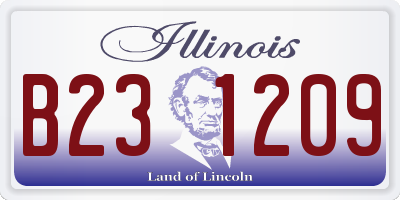 IL license plate B231209