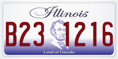 IL license plate B231216