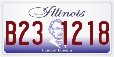 IL license plate B231218