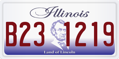 IL license plate B231219