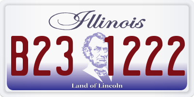 IL license plate B231222