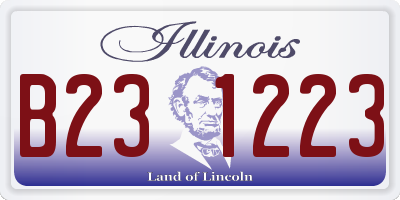 IL license plate B231223