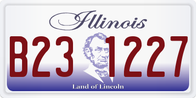 IL license plate B231227