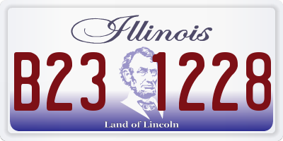 IL license plate B231228