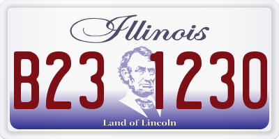 IL license plate B231230
