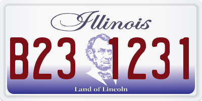 IL license plate B231231