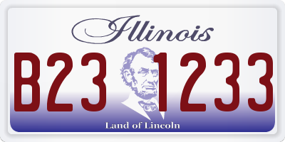 IL license plate B231233
