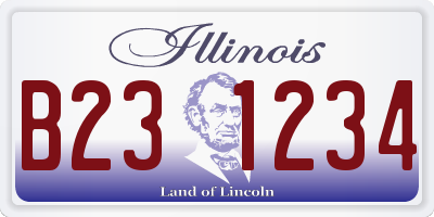 IL license plate B231234