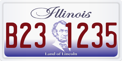 IL license plate B231235