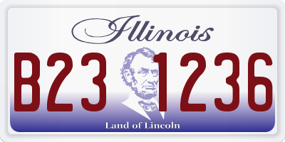 IL license plate B231236