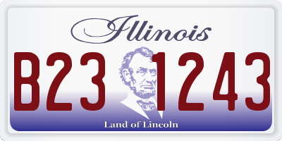 IL license plate B231243