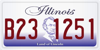 IL license plate B231251