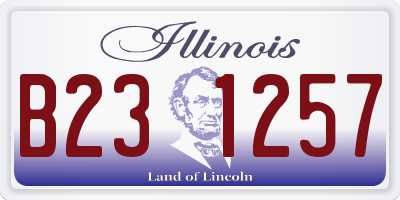 IL license plate B231257