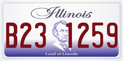 IL license plate B231259
