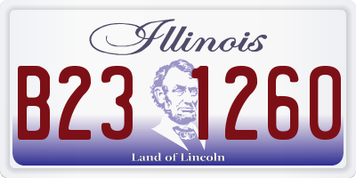 IL license plate B231260