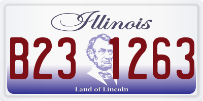 IL license plate B231263