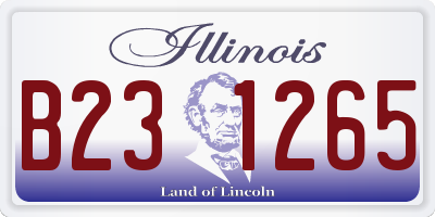 IL license plate B231265