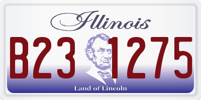 IL license plate B231275