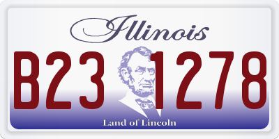 IL license plate B231278