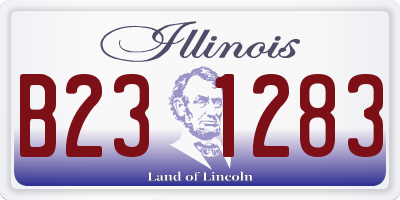 IL license plate B231283