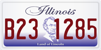 IL license plate B231285