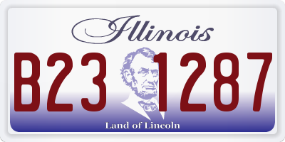 IL license plate B231287