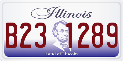 IL license plate B231289