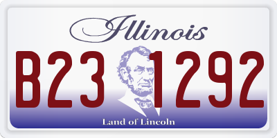IL license plate B231292