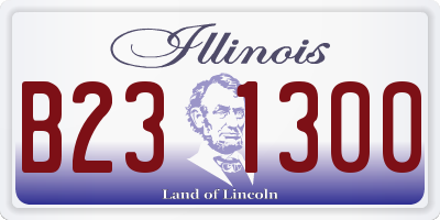 IL license plate B231300