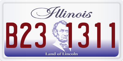 IL license plate B231311