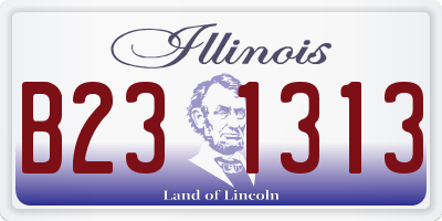 IL license plate B231313