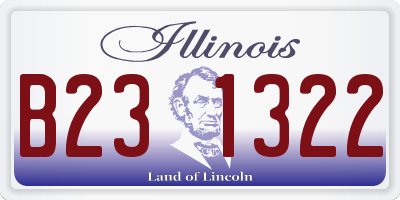 IL license plate B231322