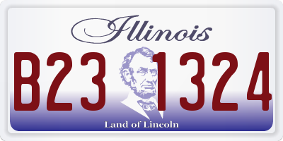 IL license plate B231324