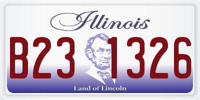 IL license plate B231326