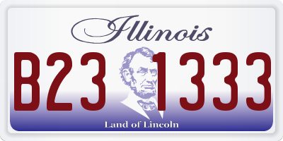 IL license plate B231333