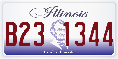 IL license plate B231344