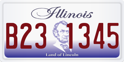 IL license plate B231345
