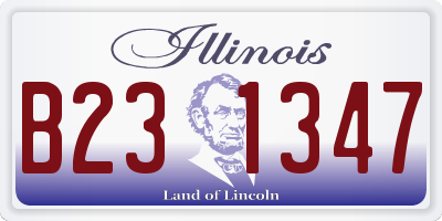 IL license plate B231347
