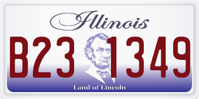 IL license plate B231349