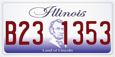 IL license plate B231353