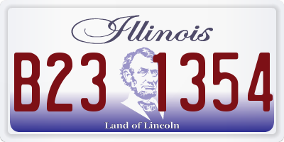 IL license plate B231354